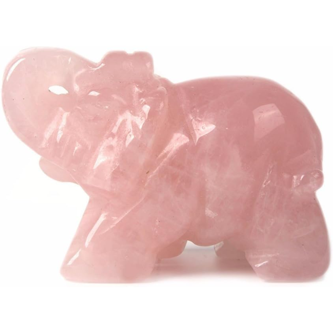 Rose Quartz Elephant (2")