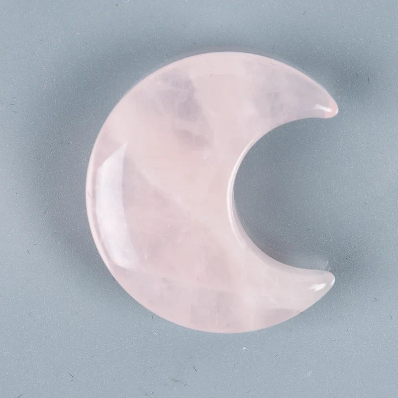 Assorted Natural Crystal Moons For Healing And Protection