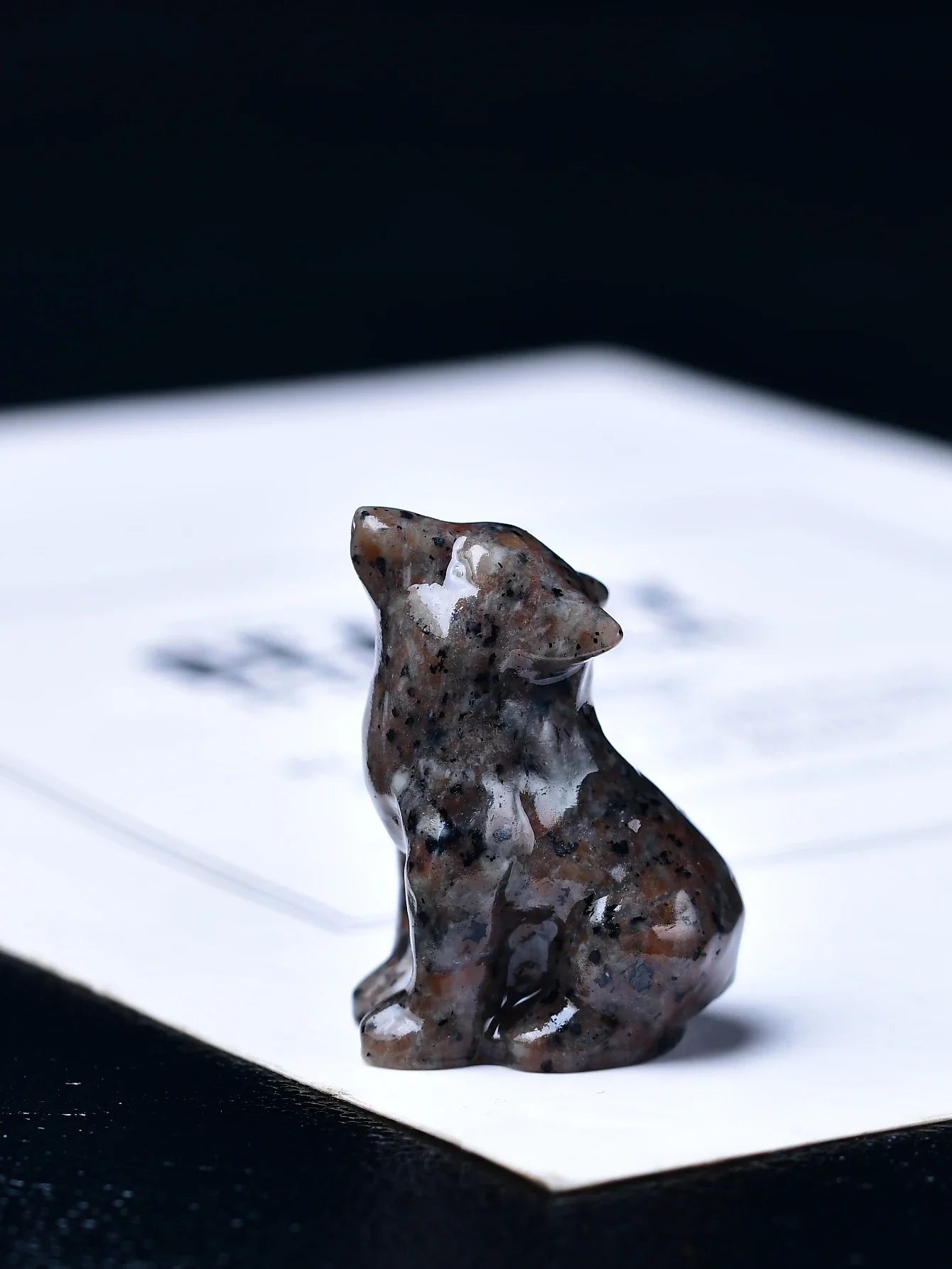 Healing Crystal Wolf Statues for Meditation and Protection