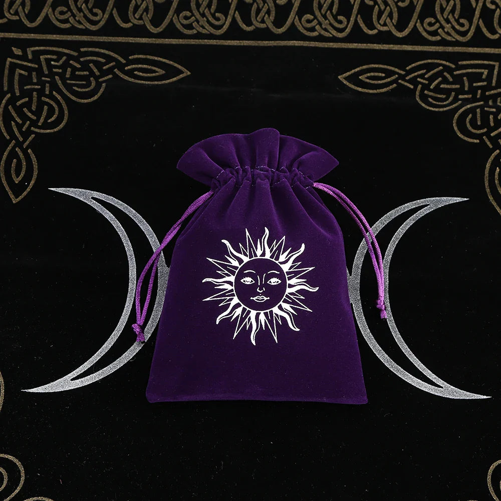 Premium Witchy Purple Velvet Tarot Card Protection Bags