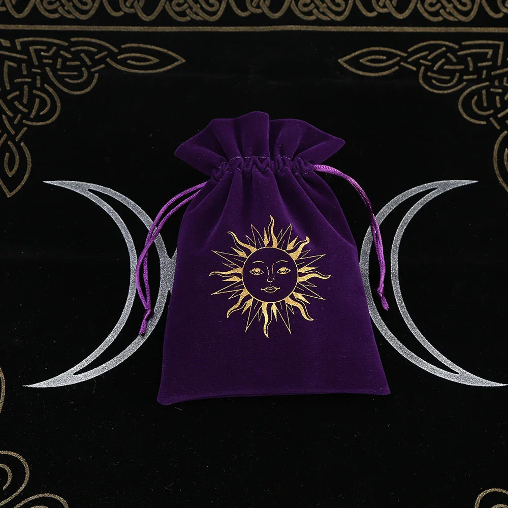 Premium Witchy Purple Velvet Tarot Card Protection Bags