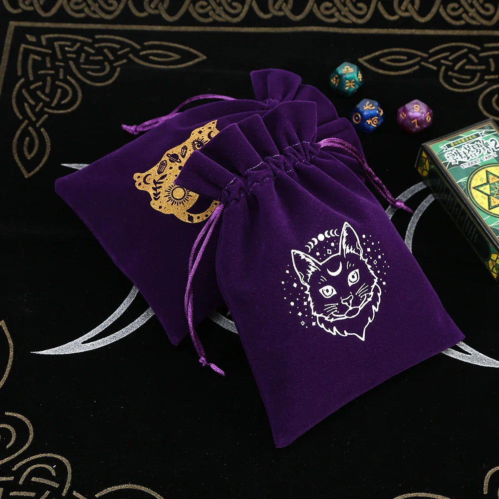 Premium Witchy Purple Velvet Tarot Card Protection Bags