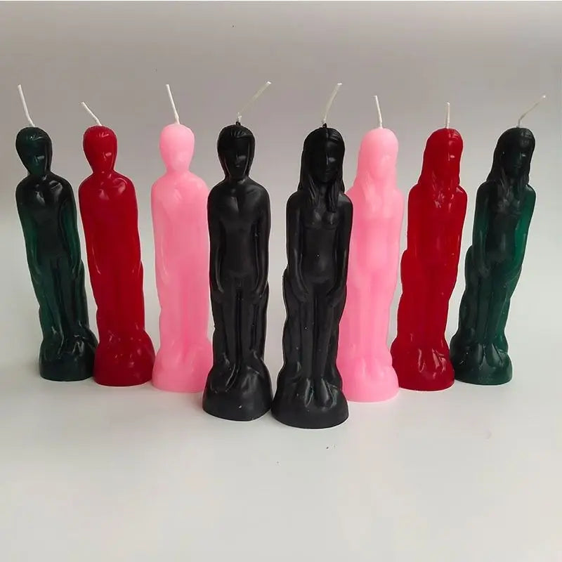 Female Male Figurine Ritual Candles in Assorted Colors