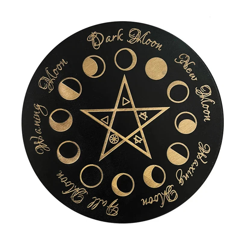 Wooden Divination Pendulum Boards With Mystical Designs