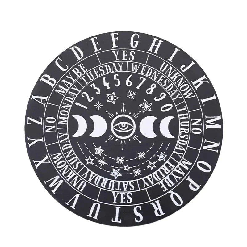Wooden Divination Pendulum Boards With Mystical Designs