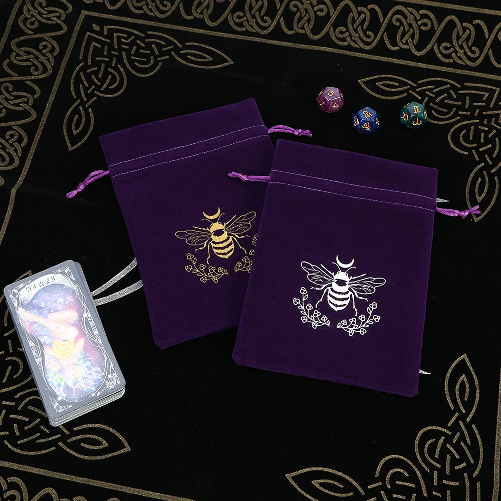 Premium Witchy Purple Velvet Tarot Card Protection Bags
