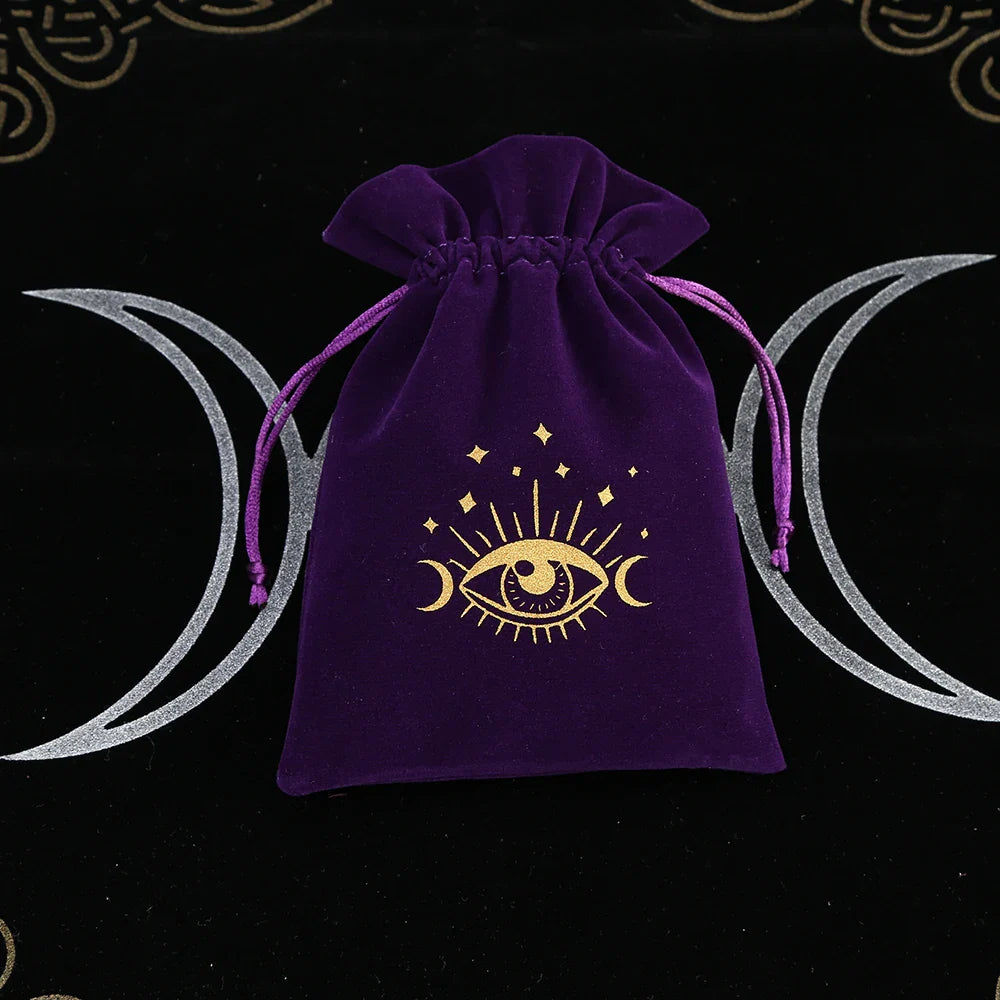 Premium Witchy Purple Velvet Tarot Card Protection Bags