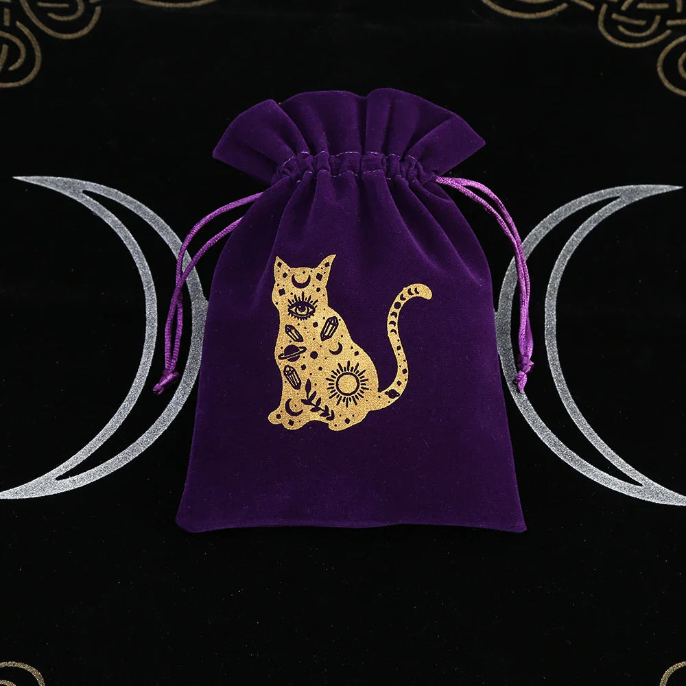 Premium Witchy Purple Velvet Tarot Card Protection Bags