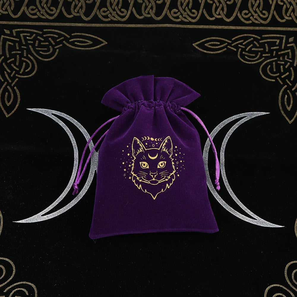 Premium Witchy Purple Velvet Tarot Card Protection Bags