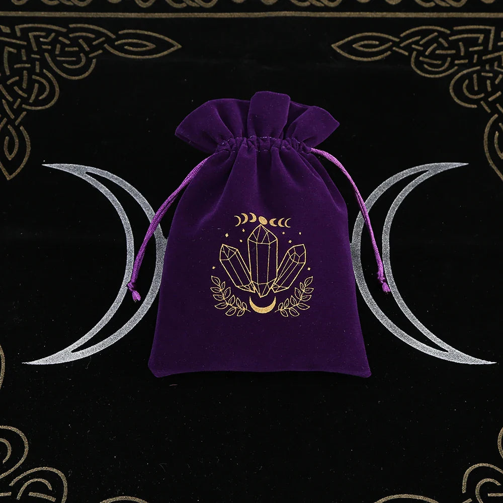 Premium Witchy Purple Velvet Tarot Card Protection Bags