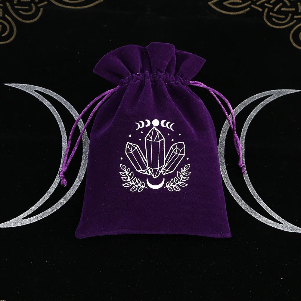 Premium Witchy Purple Velvet Tarot Card Protection Bags