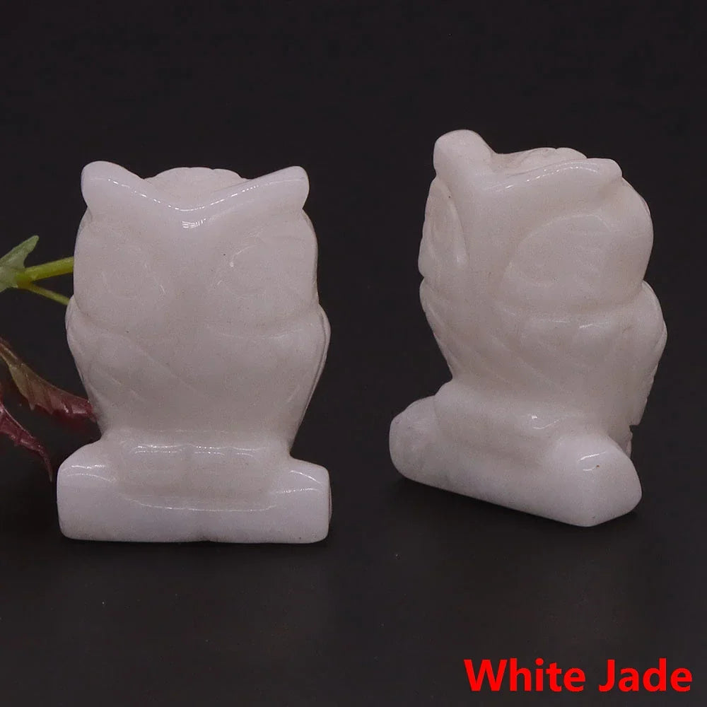 Mystical Owl Crystal Figurines for Protection and Love