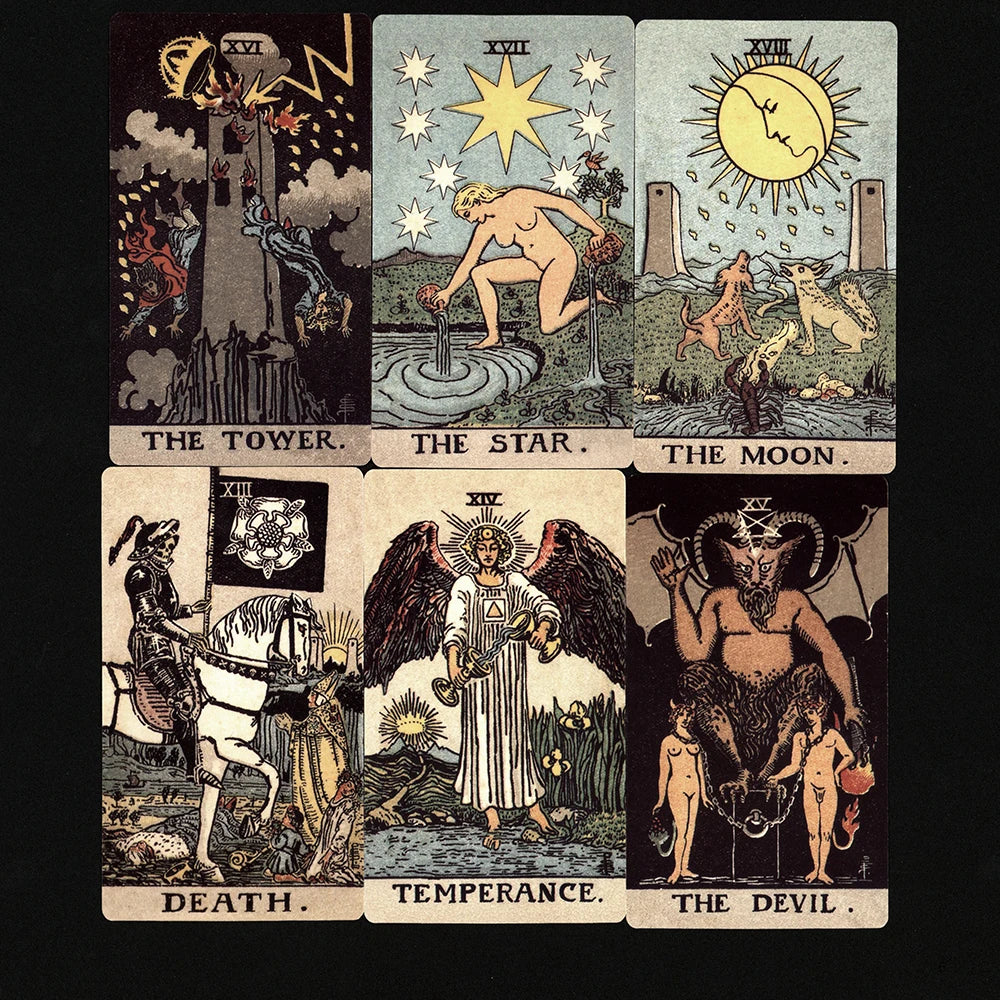 Premium Smith-Waite Borderless Tarot Deck with Guidebook