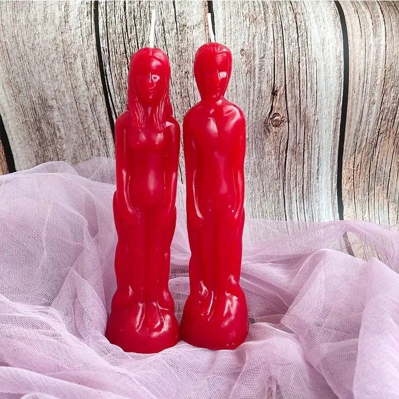 Female Male Figurine Ritual Candles in Assorted Colors