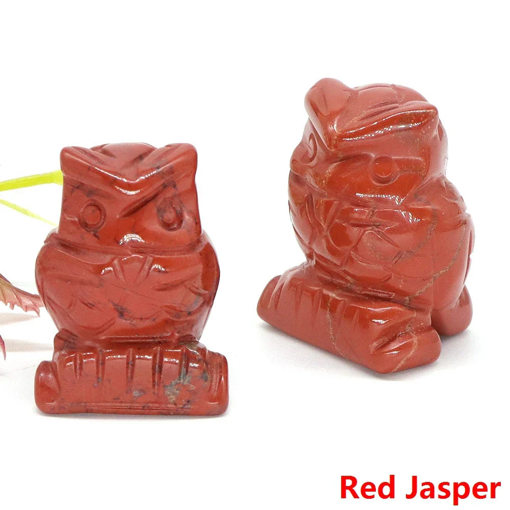 Mystical Owl Crystal Figurines for Protection and Love