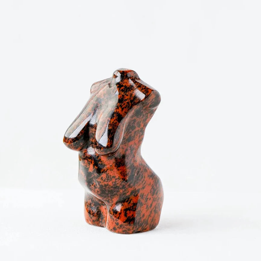 Natural Crystal Female Figurines with Healing Stones