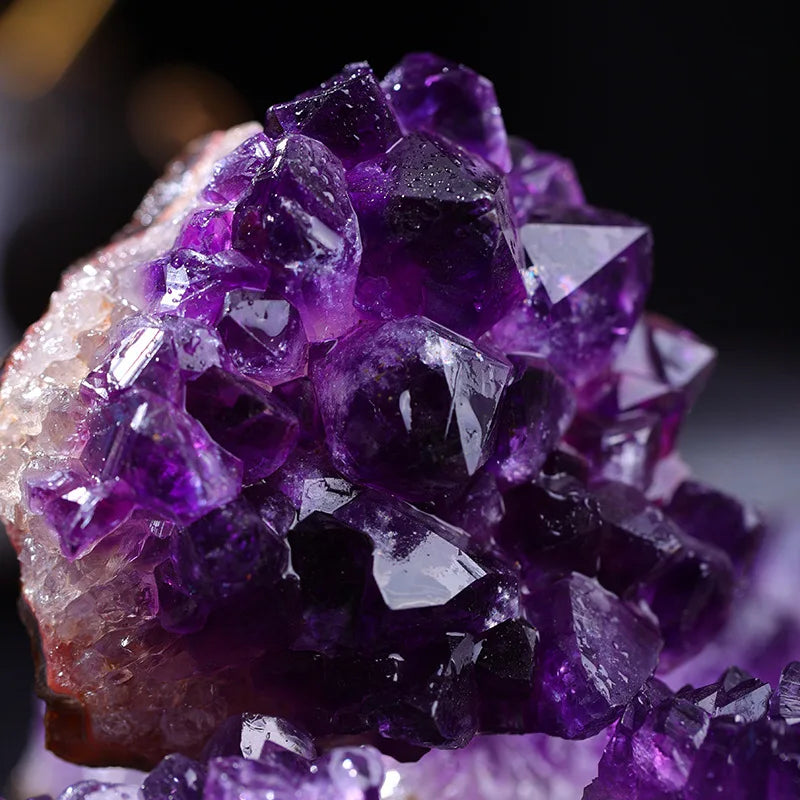 Amethyst Geode Clusters Healing Crystal for Anxiety Relief