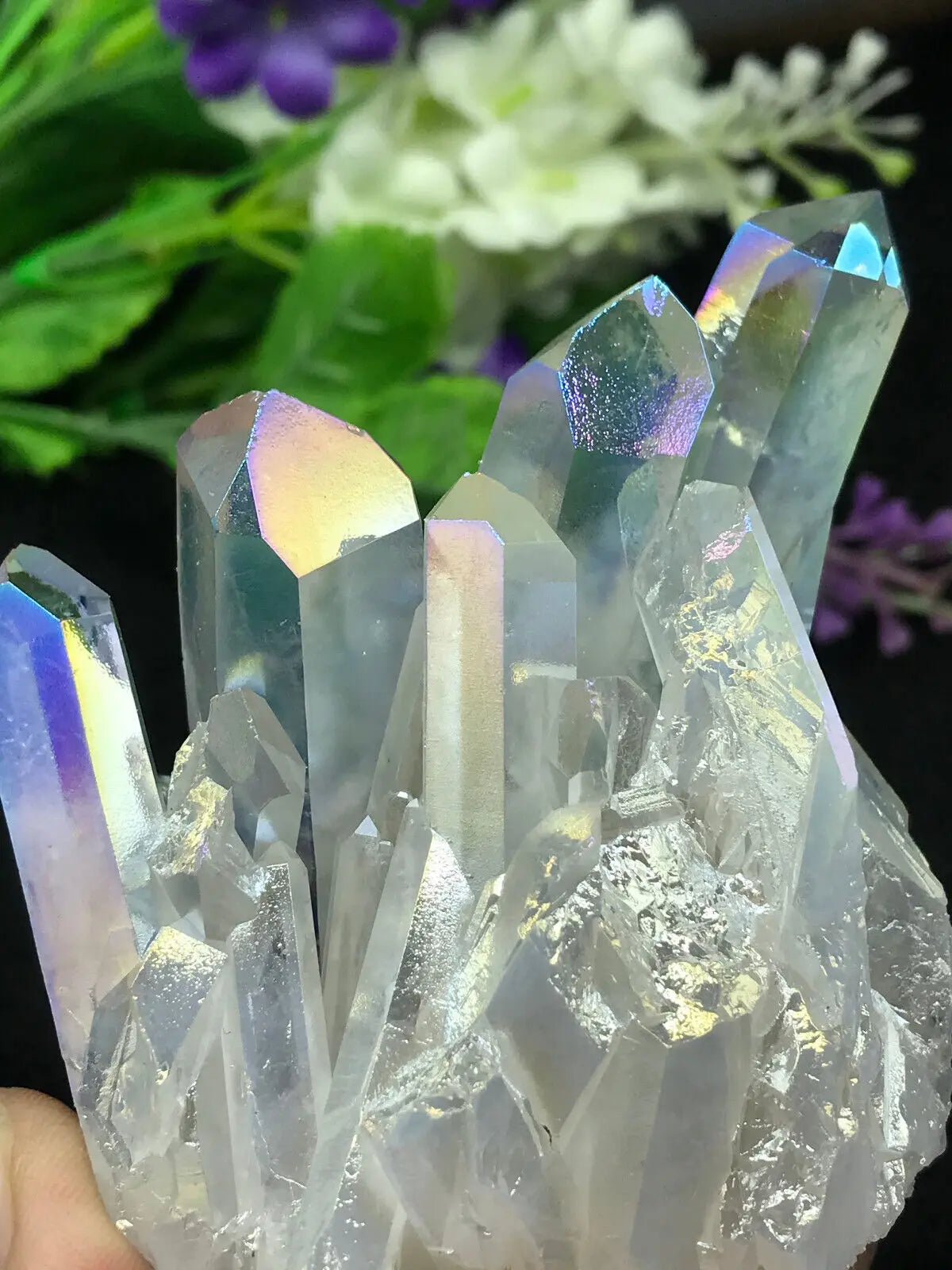 Rainbow Angel Aura Quartz Crystal For Healing And Protection