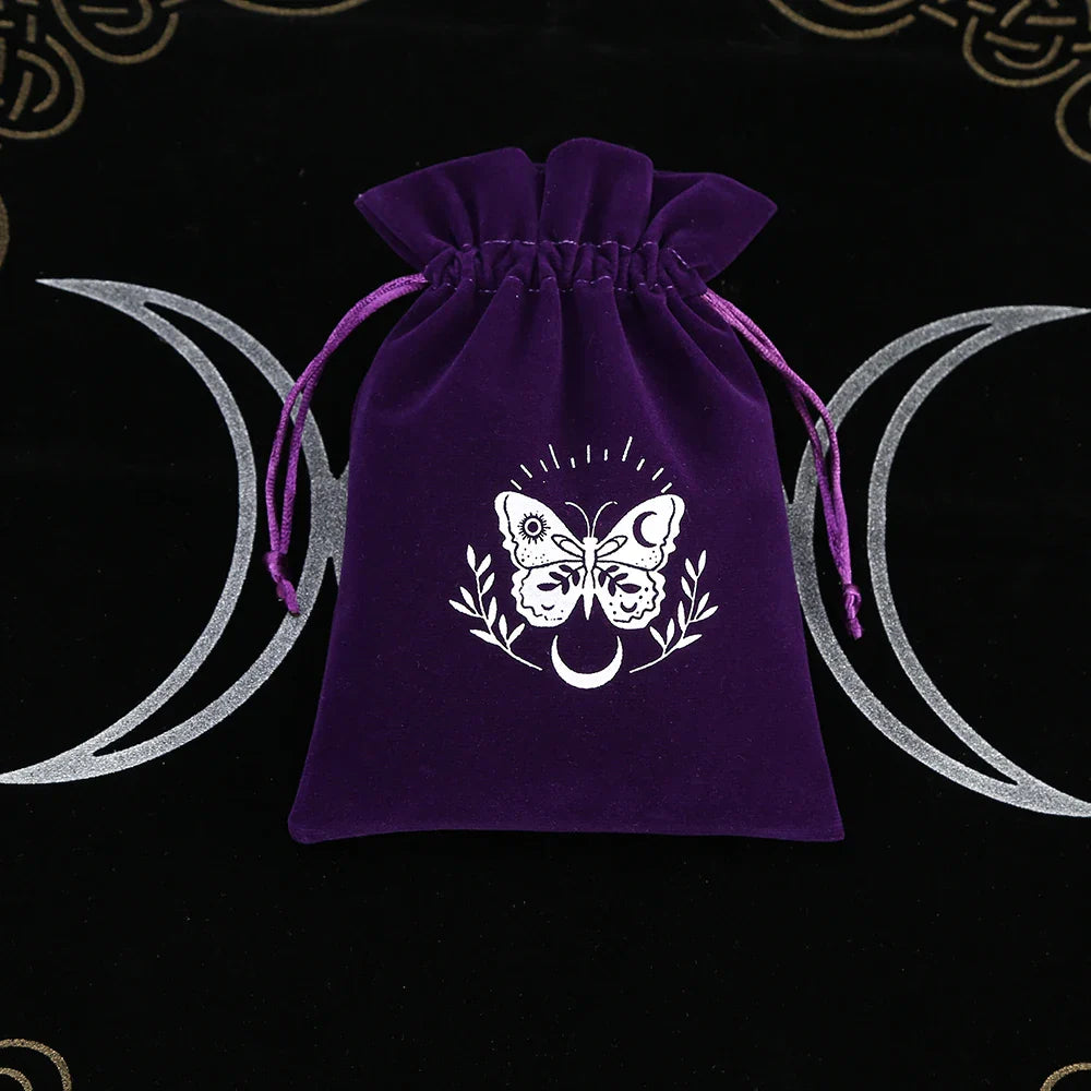 Premium Witchy Purple Velvet Tarot Card Protection Bags