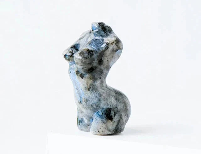 Natural Crystal Female Figurines with Healing Stones