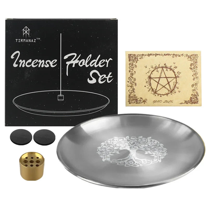 Gold Tree of Life Ritual Altar Plates for Smudging