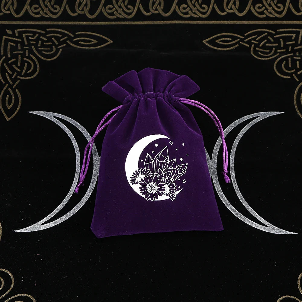 Premium Witchy Purple Velvet Tarot Card Protection Bags