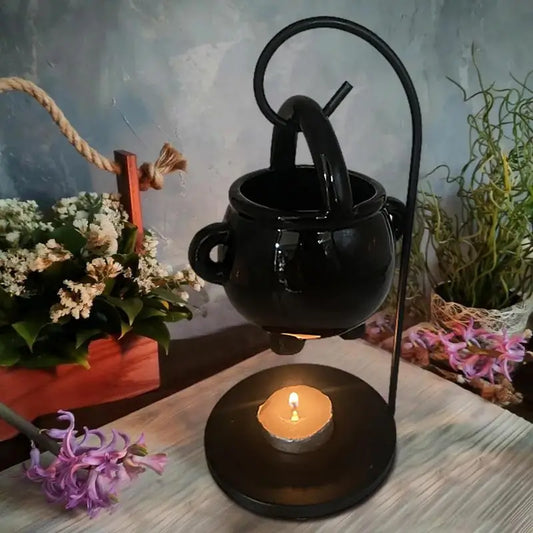 Mystical Hanging Cauldron Wax Burner For Witchcraft Home Decor
