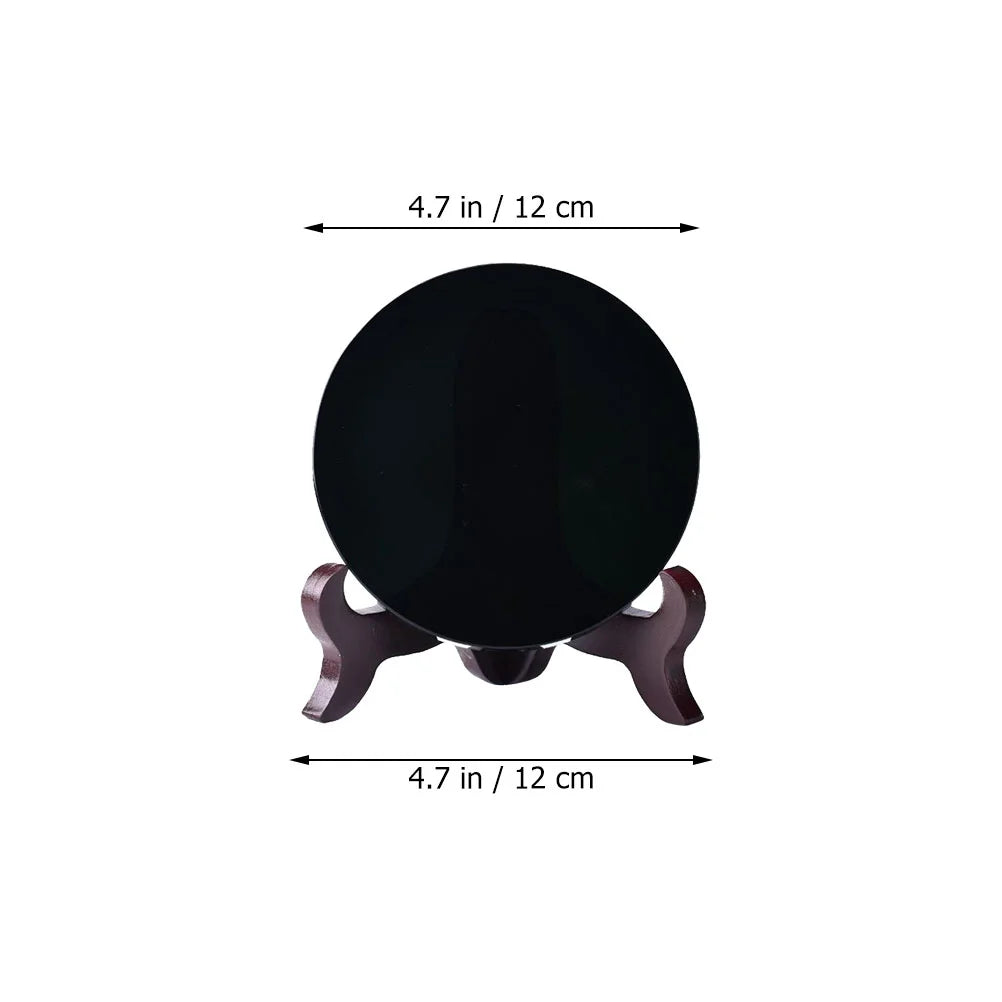 Black Obsidian Scrying Mirror for Divination Insight