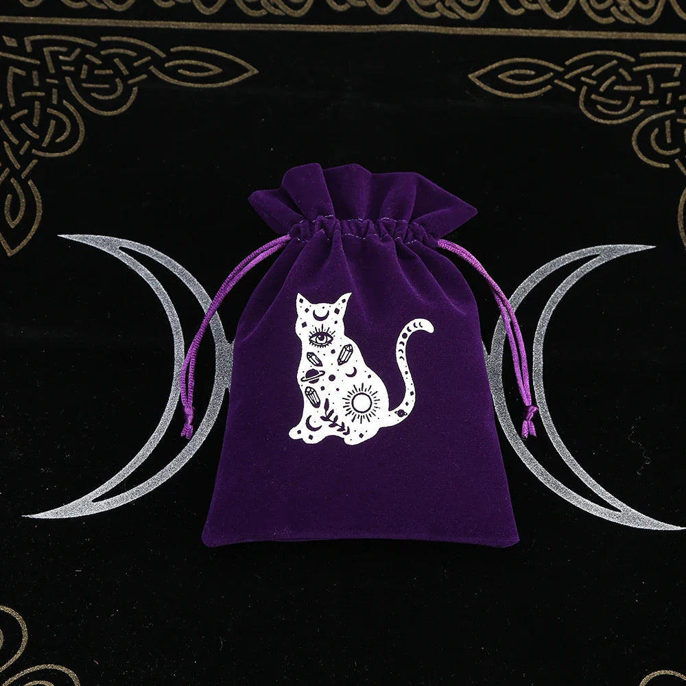 Premium Witchy Purple Velvet Tarot Card Protection Bags