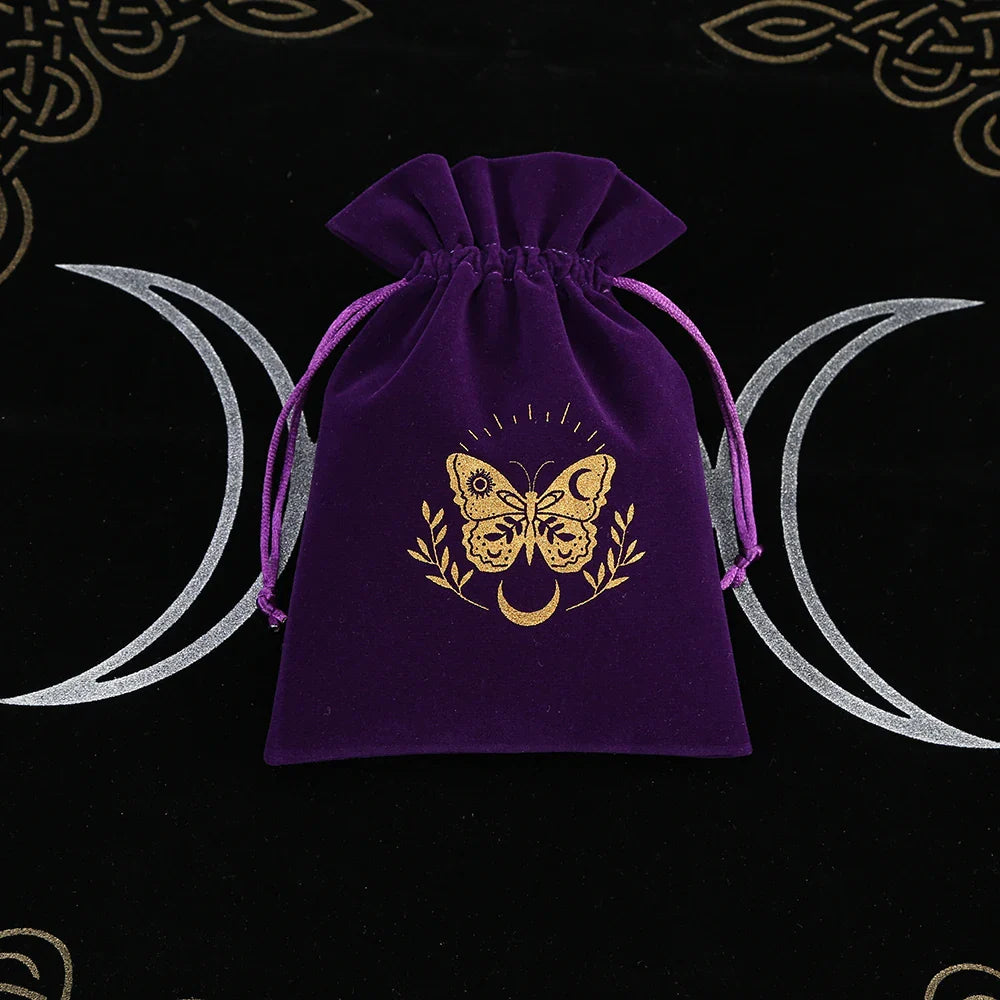 Premium Witchy Purple Velvet Tarot Card Protection Bags