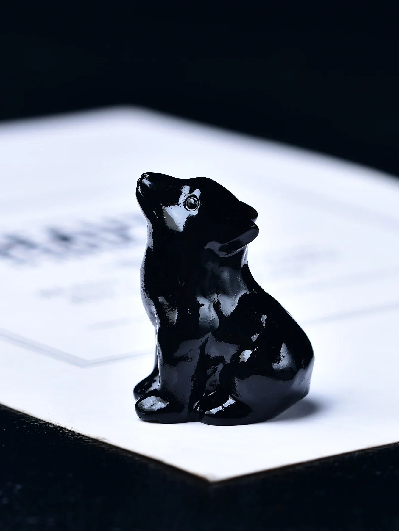 Healing Crystal Wolf Statues for Meditation and Protection