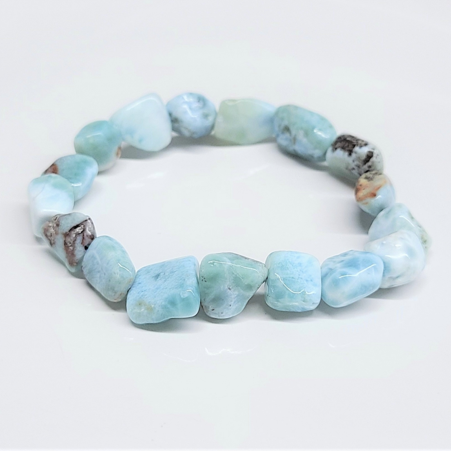Authentic Larimar Crystal Healing Tumbled Bracelet