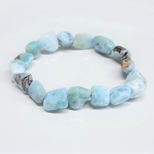 Authentic Larimar Crystal Healing Tumbled Bracelet