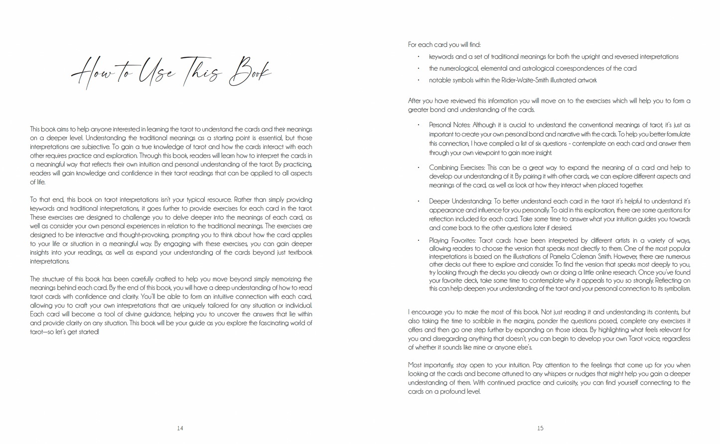 Mystical Intuitive Tarot Workbook: Decoding The Cards