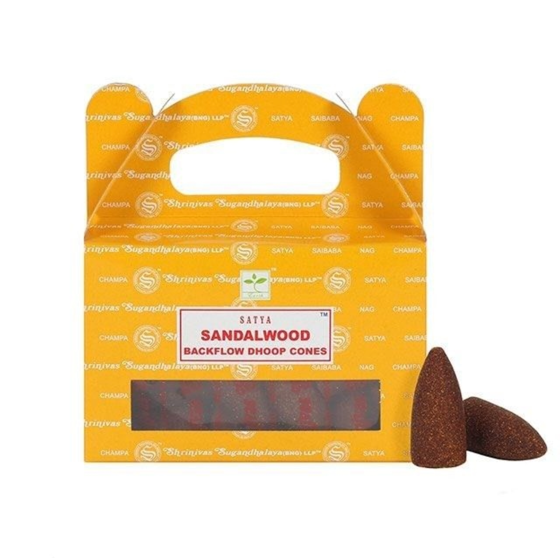 Hand-Rolled Satya Backflow Incense Cones for Aromatherapy