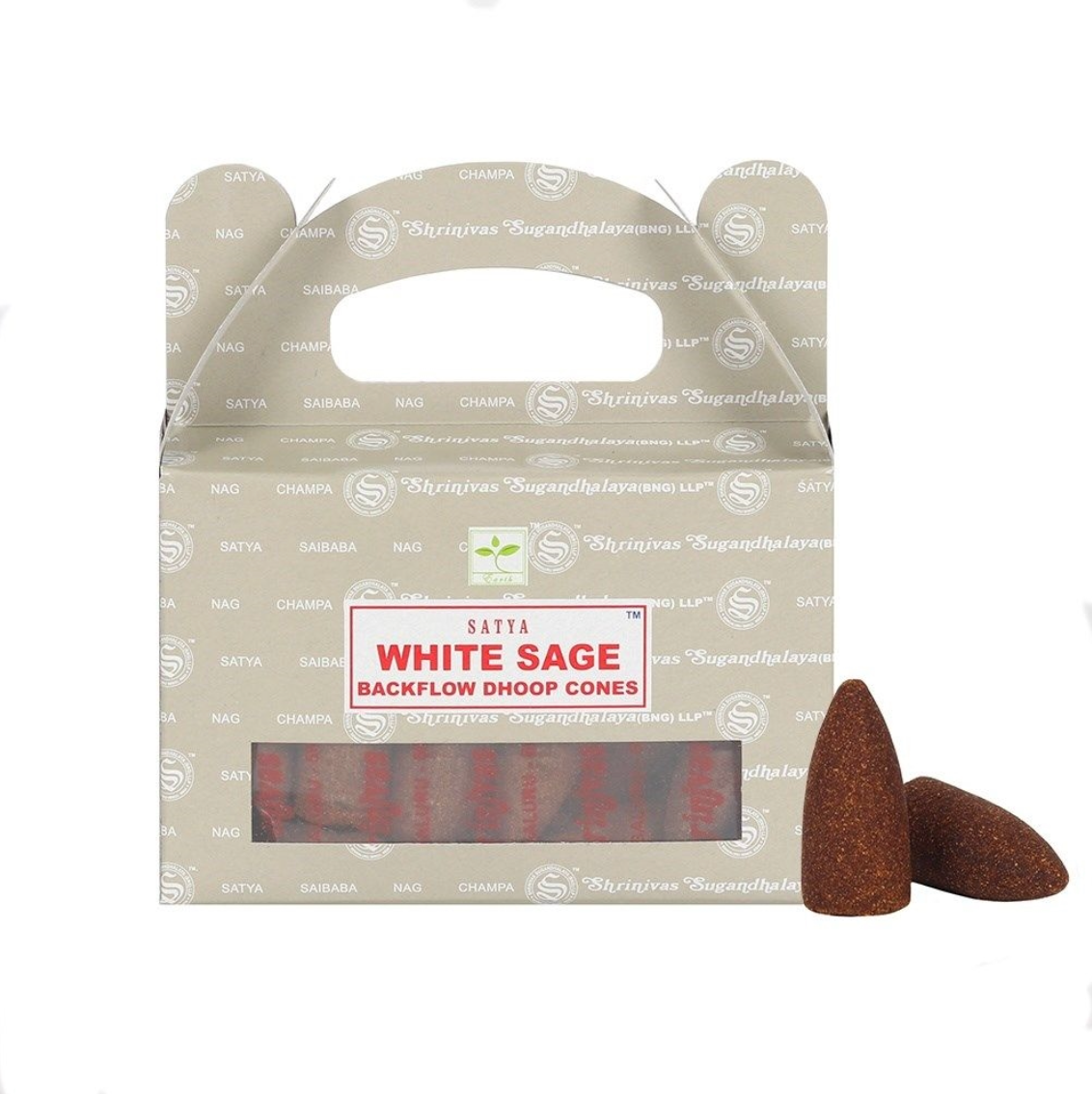 Hand-Rolled Satya Backflow Incense Cones for Aromatherapy