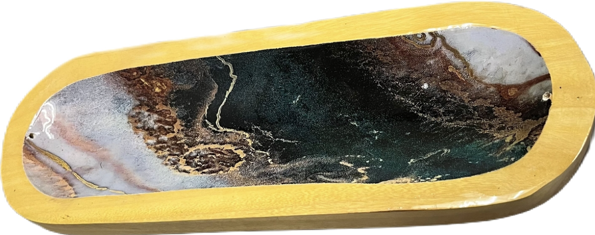 Handmade Wooden Incense Burner Boat for Aromatherapy