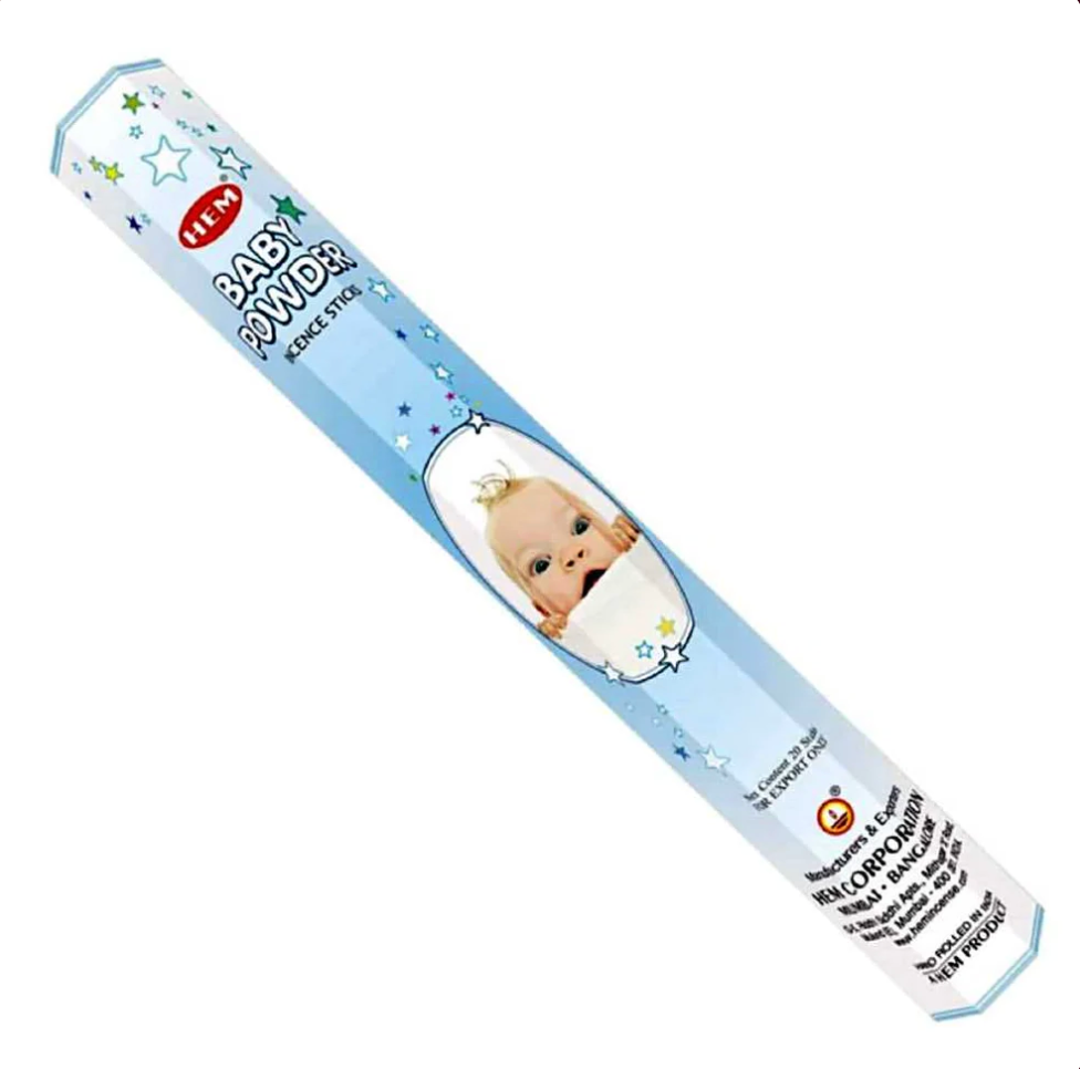Soothing Baby Powder Incense Sticks for Calm Meditation and Relaxation at Mystics Vibe