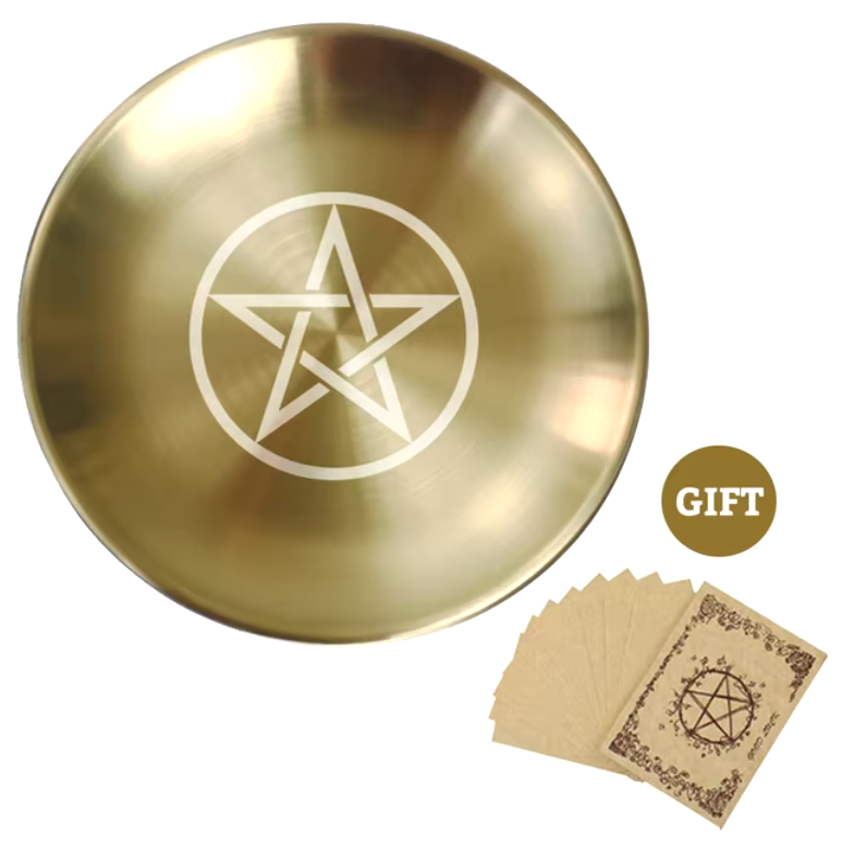 Gold Tree of Life Ritual Altar Plates for Smudging
