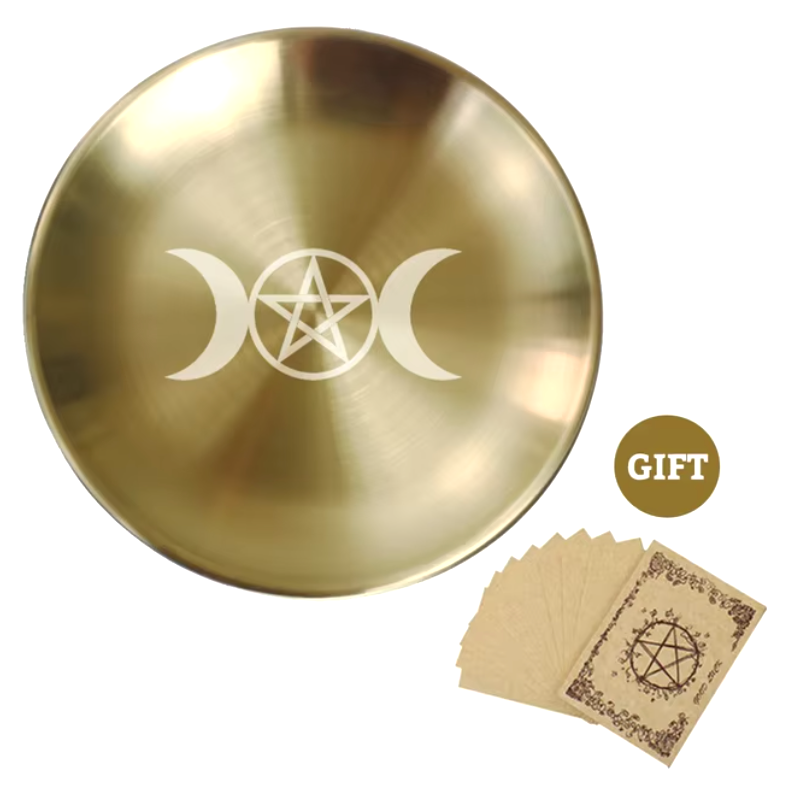 Gold Tree of Life Ritual Altar Plates for Smudging