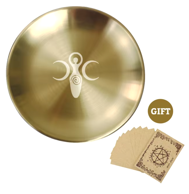 Gold Tree of Life Ritual Altar Plates for Smudging