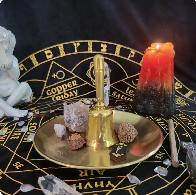 Gold Tree of Life Ritual Altar Plates for Smudging