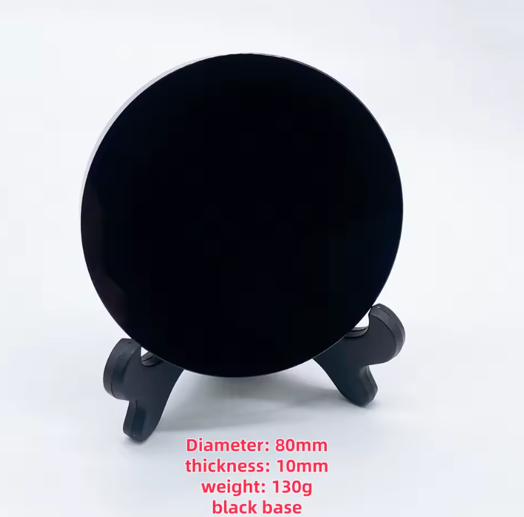 Black Obsidian Scrying Mirror for Divination Insight