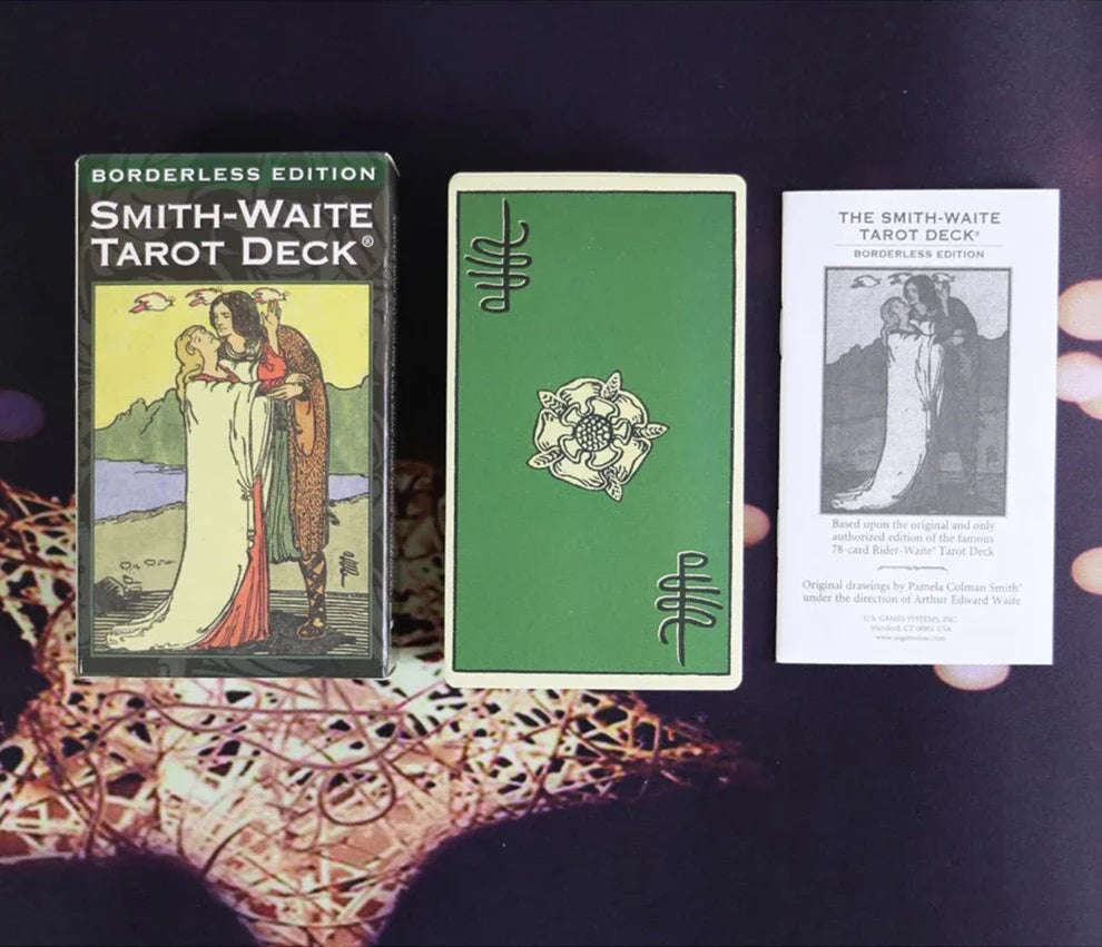 Premium Smith-Waite Borderless Tarot Deck with Guidebook