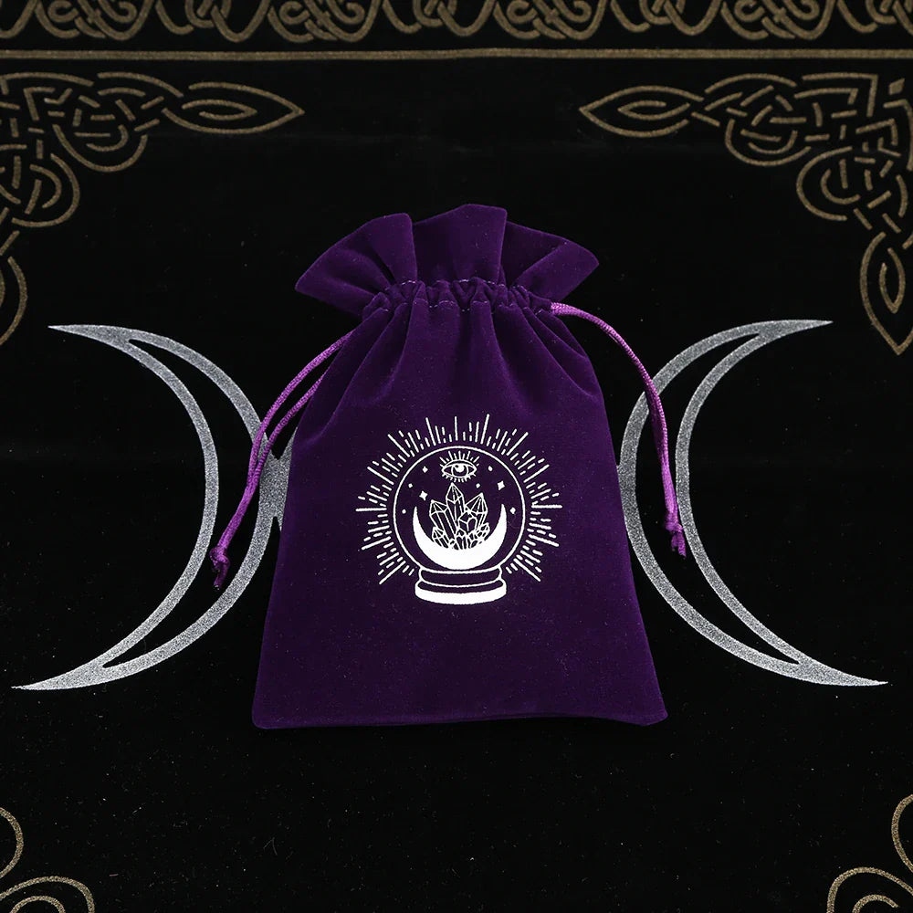 Premium Witchy Purple Velvet Tarot Card Protection Bags