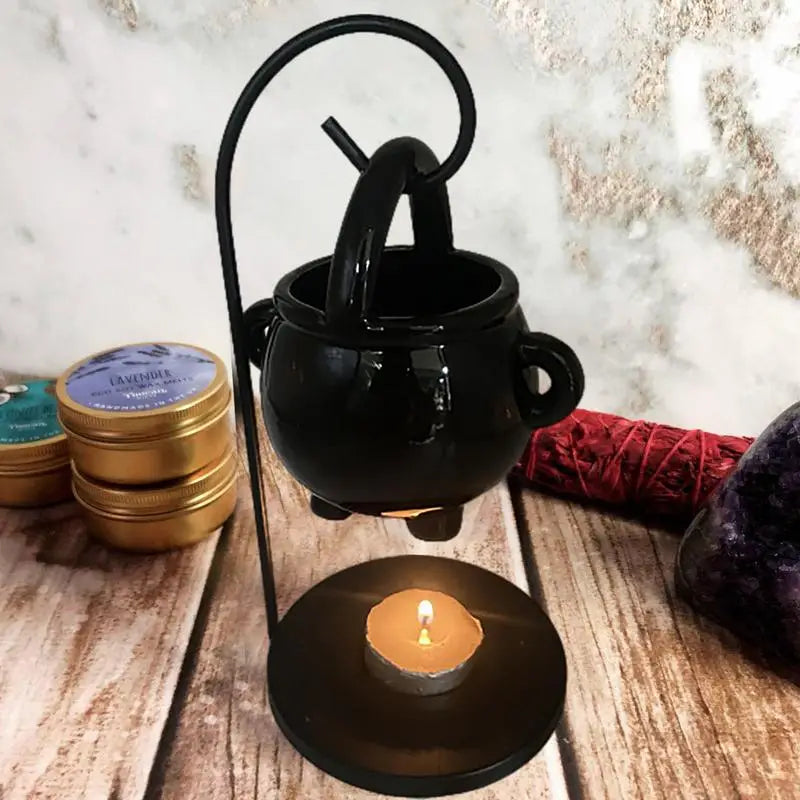 Mystical Hanging Cauldron Wax Burner For Witchcraft Home Decor