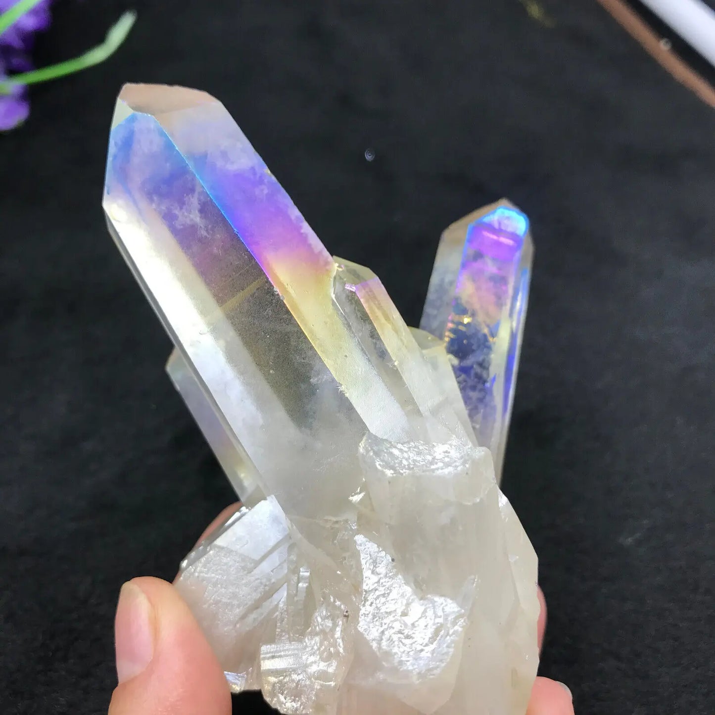 Rainbow Angel Aura Quartz Crystal For Healing And Protection