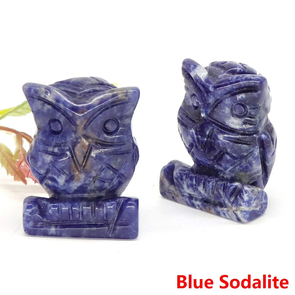 Mystical Owl Crystal Figurines for Protection and Love
