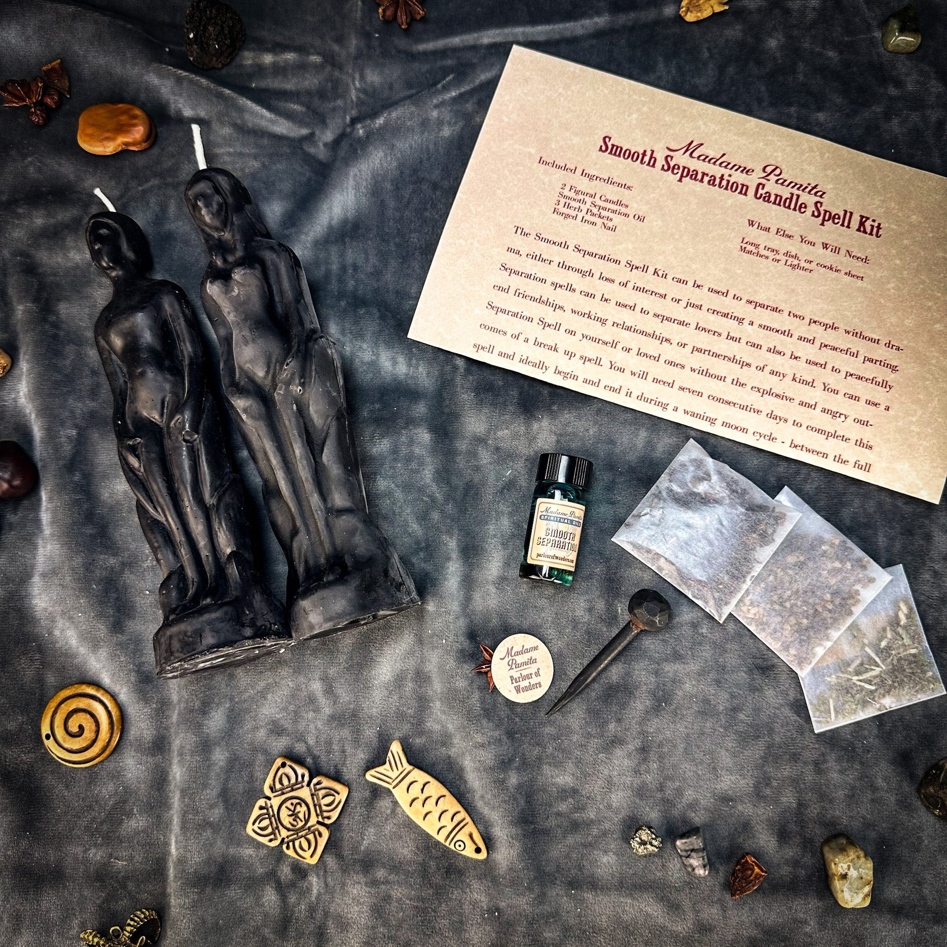 Smooth Separation Candle Spell Kit - Human/Female