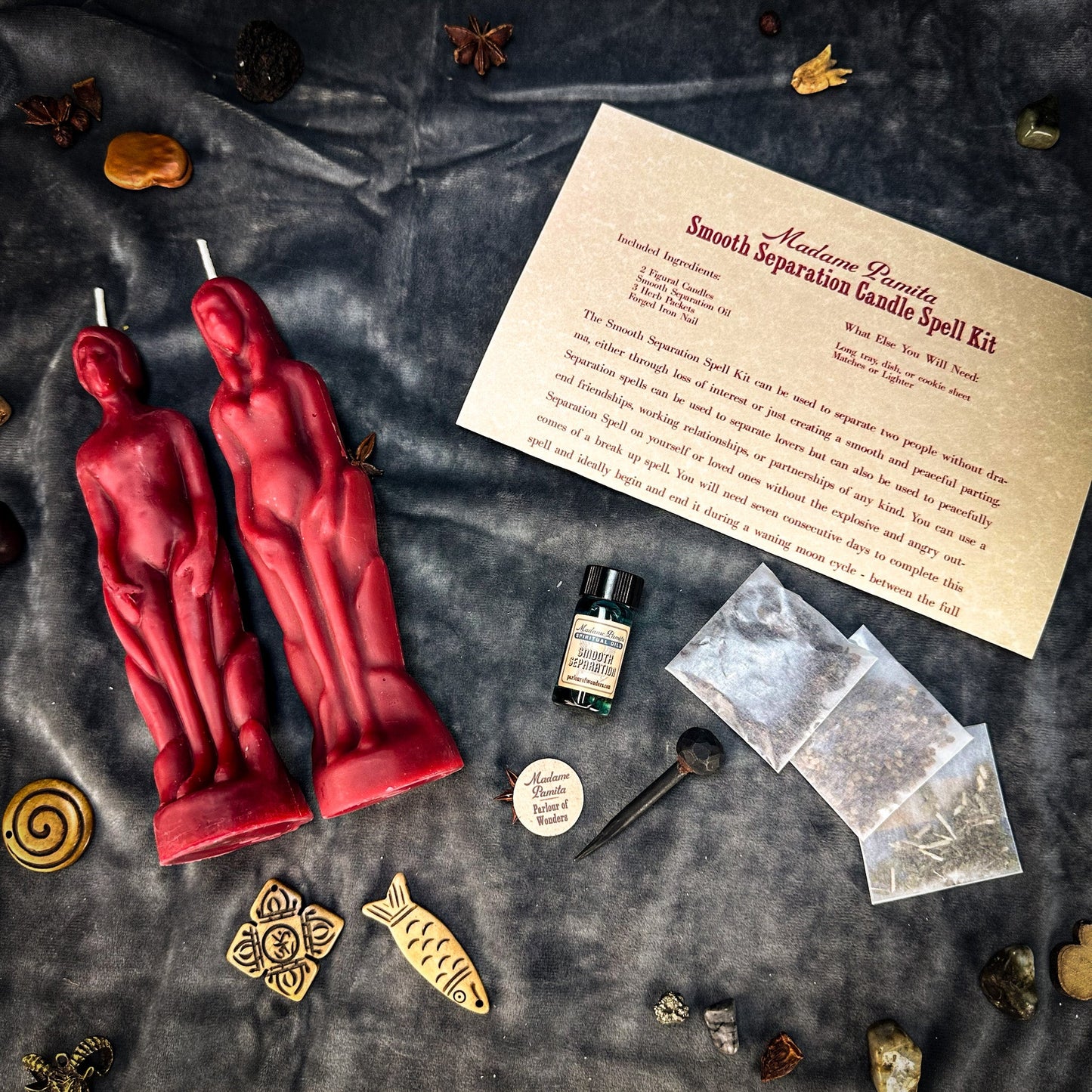 Smooth Separation Candle Spell Kit - Human/Female